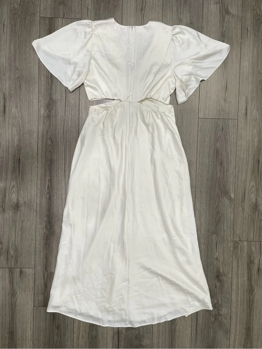 NWT Abercrombie & Fitch Angel Sleeve O-Ring Cutout Maxi Dress Size XLP